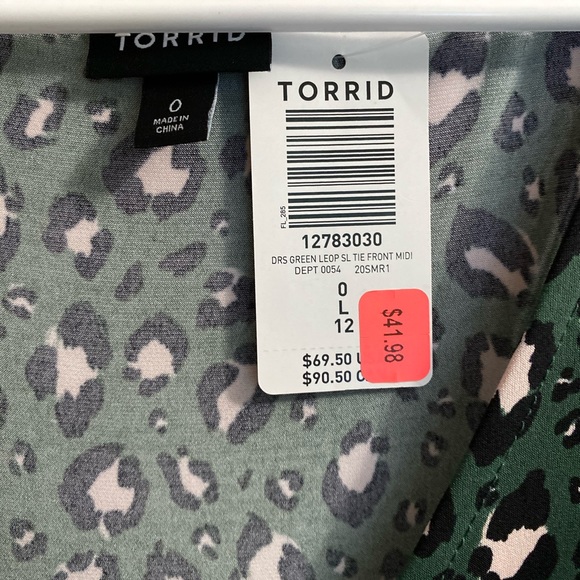 NWT Torrid green leopard dress - Picture 3 of 5